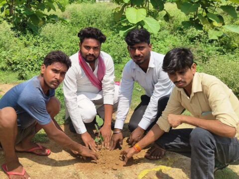 सपा मुखिया अखिलेश के जन्म दिन पर रोपे पौध, दिया संदेश