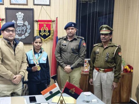 महिला आरक्षी ने जीता दूसरा स्वर्ण पदकः एसपी ने बढाया हौसला